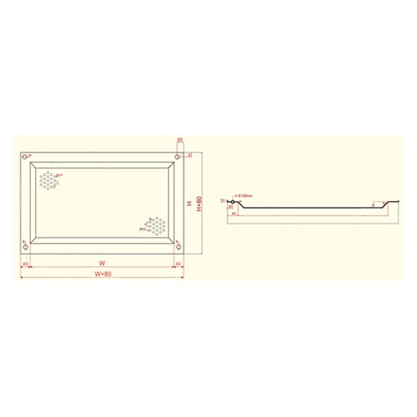 Cửa gió tôn soi lỗ tole sơn tĩnh điện TSL-08-B