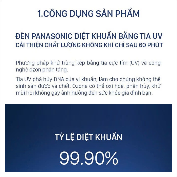 Đèn diệt khuẩn tia UV SJD2501Y88 | Hùng Vương