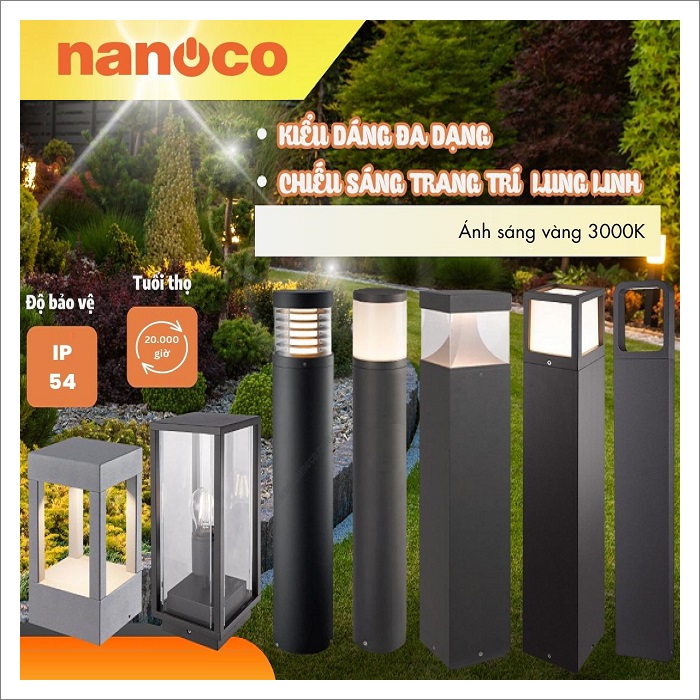 Đèn sân vườn Nanoco NBB1463 | Hùng Vương