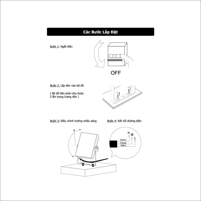 Đèn led pha IP65 Nanoco NLF1004 | Hùng Vương