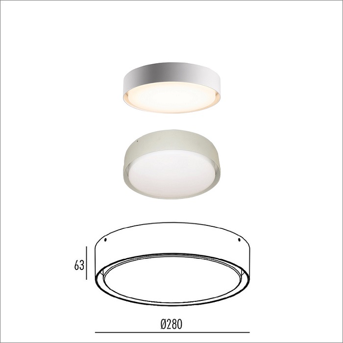 Đèn led trần NCL1331-6 NCL1333-6 | Hùng Vương