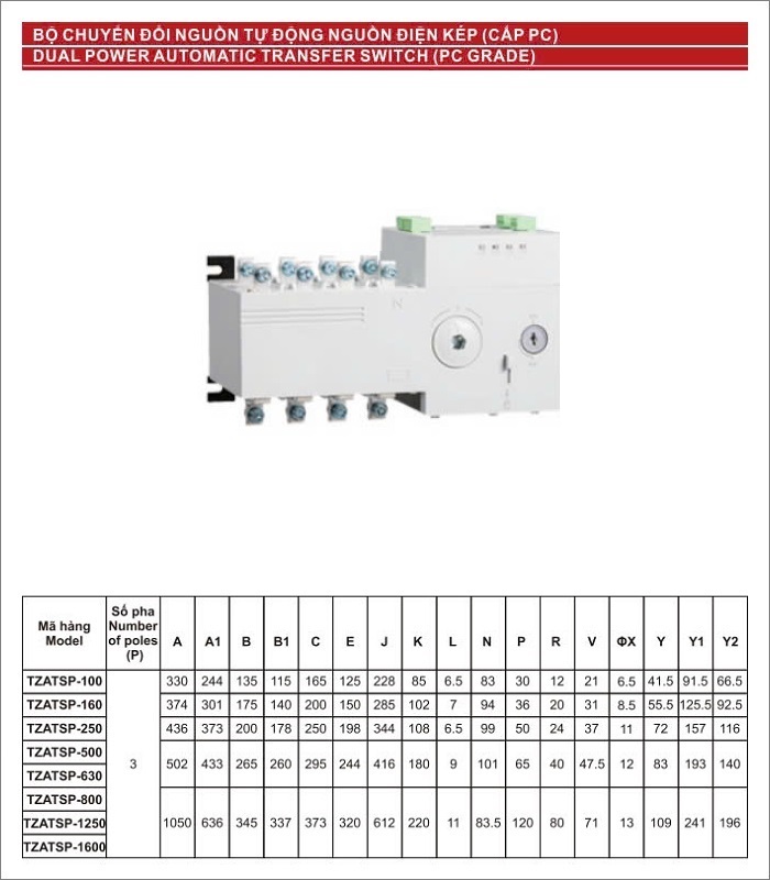 Bộ chuyển đổi nguồn TZATSP-800 | Hùng Vương